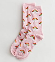 New Look Mid Pink Rainbow Cloud Socks